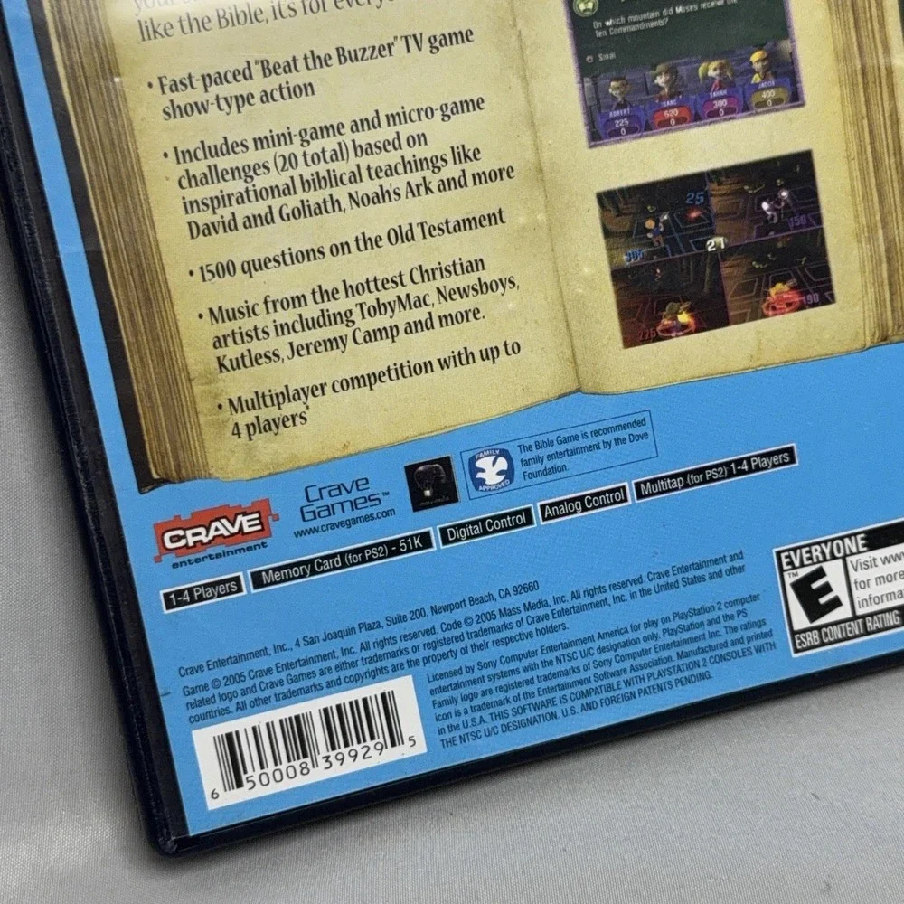 The Bible Game Sony PlayStation 2 PS2 Game Complete CIB Manual Tested Crave